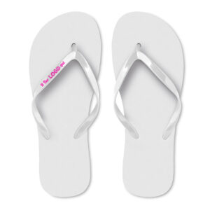 Infradito con suola in polietilene e strap in pvc personalizzabile con logo
