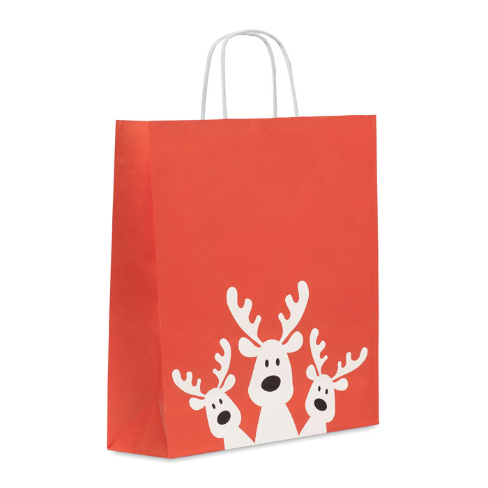 Sacchetto natalizio da regalo grande personalizzabile con logo