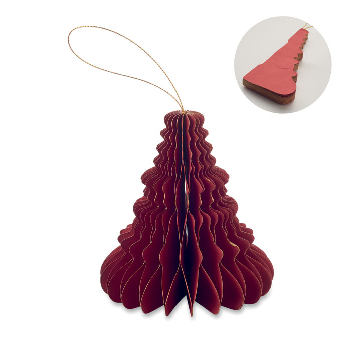 Decorazione a forma di albero di Natale in carta Personalizzabile con Logo