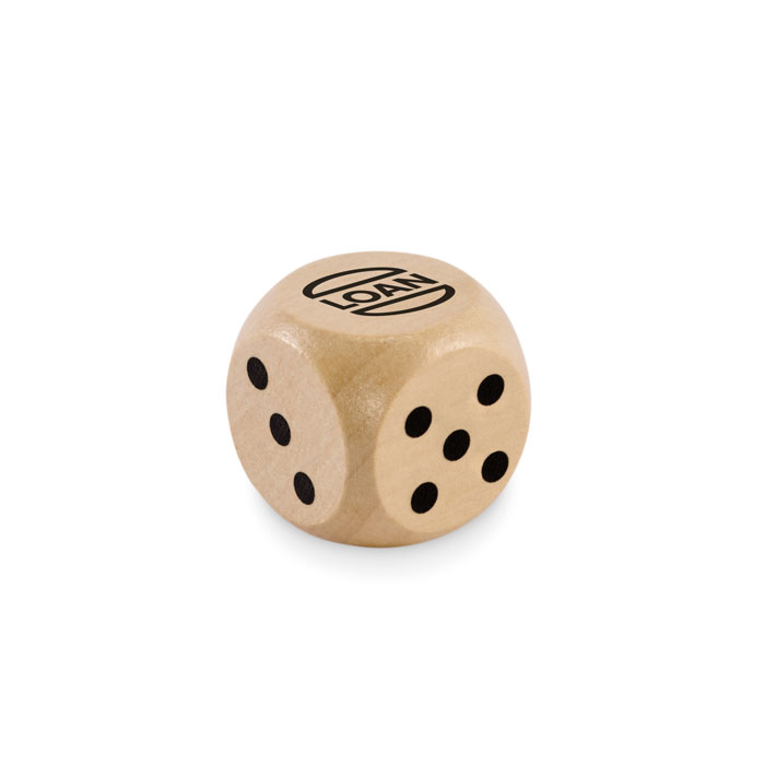 Dado medio in legno personalizzabile da 3cm