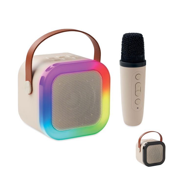 Set per karaoke con speaker wireless da 5W con luce LED a colori