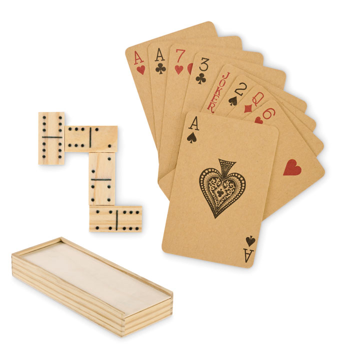 Set gioco domino e carte personalizzabile