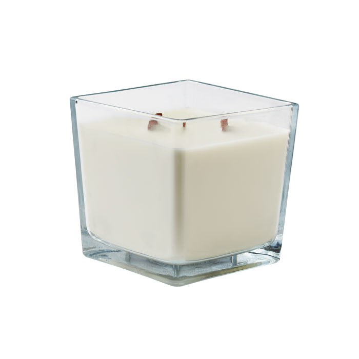 Candela extra large in cera vegetale alla vaniglia personalizzabile con logo
