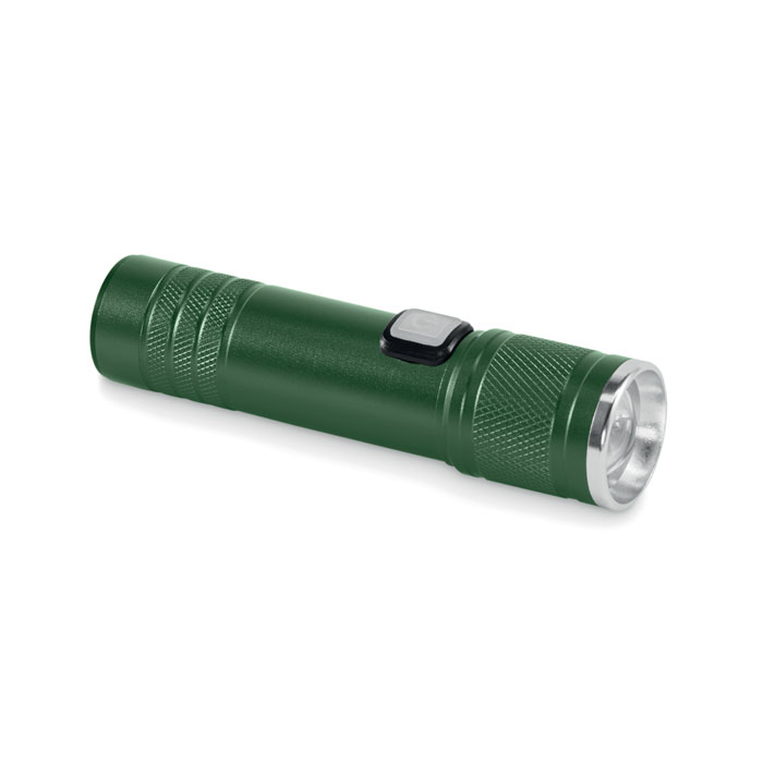 Torcia COB ricaricabile ed espandibile in alluminio riciclato personalizzabile con logo