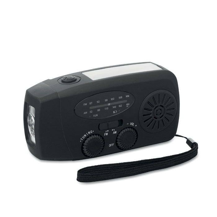 Radio portatile con torcia LED personalizzabile con logo