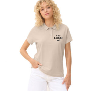 Polo donna personalizzabile con logo in cotone pettinato