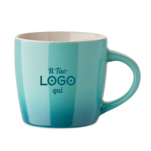 Tazza in ceramica colore sfumato da 300 ml personalizzabile con logo