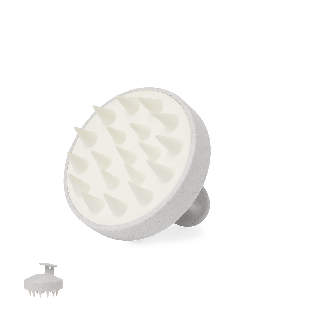 Spazzola massaggiante per il cuoio capelluto in fibra di grano personalizzabile con logo - immagine 2