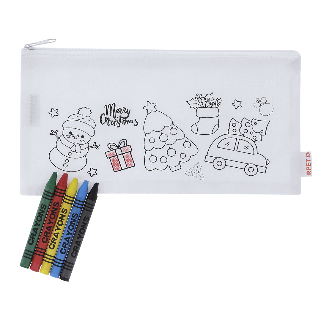 Astuccio di Natale in RPET bianco non tessuto personalizzabile con logo - immagine 5