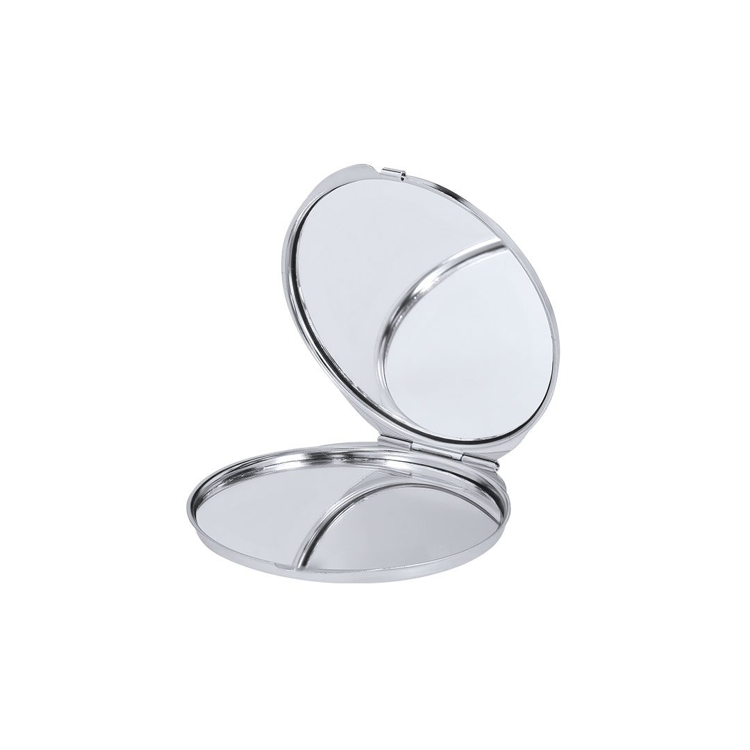 Specchio pieghevole metallico personalizzabile con logo