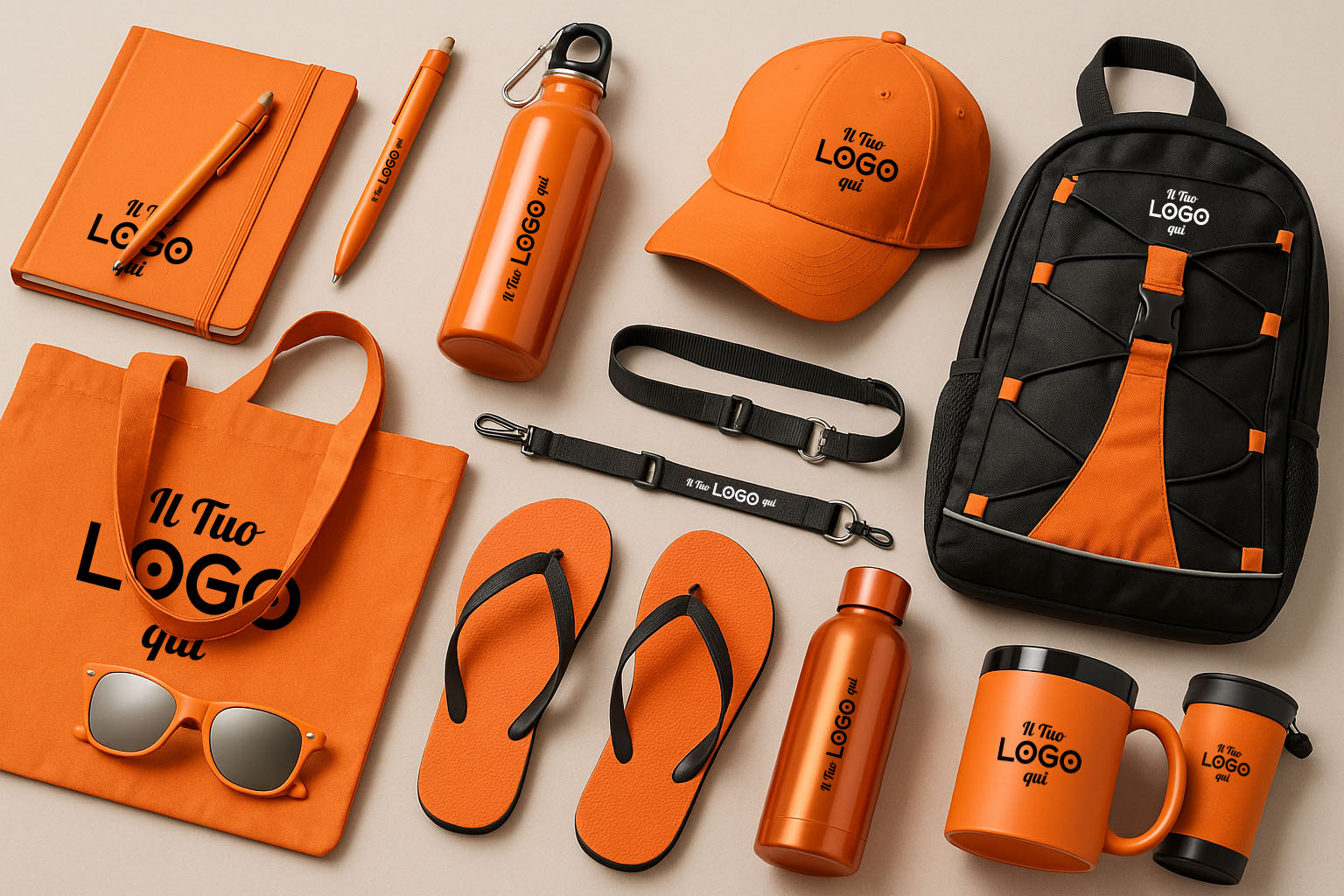 Gadget personalizzati arancioni