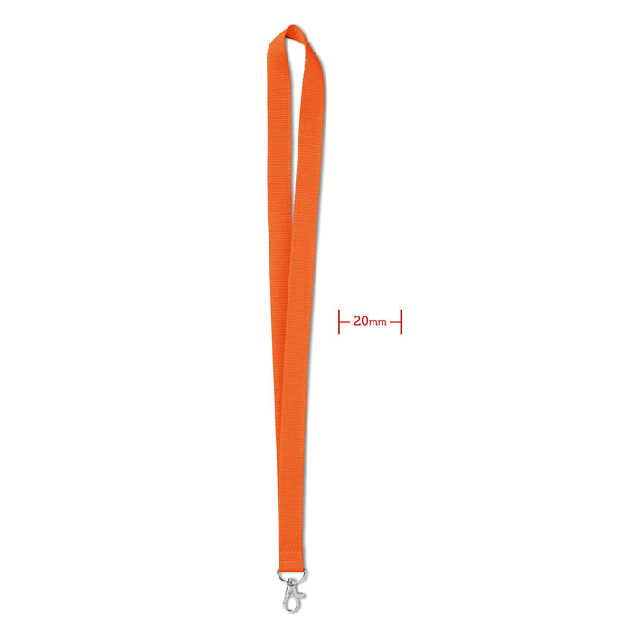lacci da collo lanyard personalizzabili logo arancioni MIDMO9058