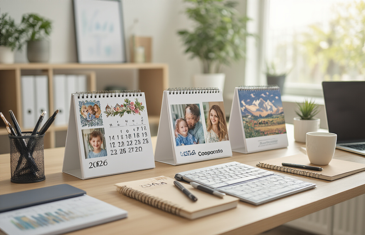 Vantaggi dei calendari da tavolo personalizzati per il 2026
