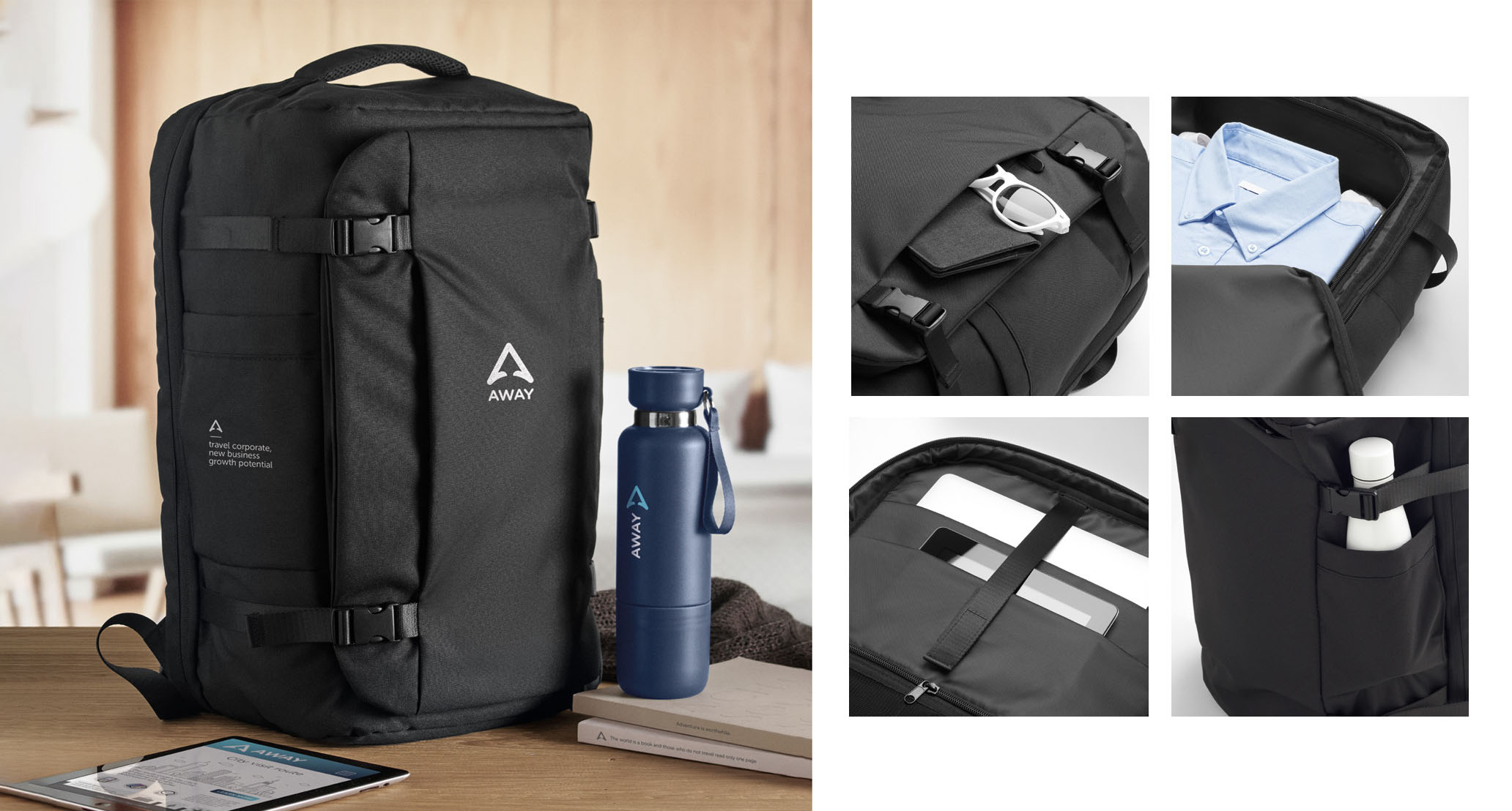 zaini personalizzati aziendali da viaggio 24h regalo omaggio gadget