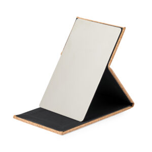 Specchio pieghevole in sughero personalizzabile con logo