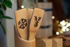 Cucchiaio legno natalizio personalizzabile con logo
