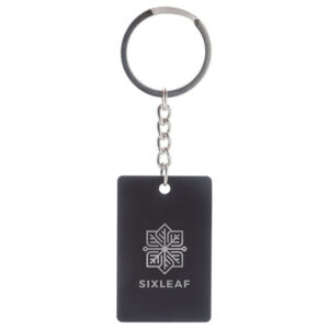 Portachiavi personalizzabile in acciaio con finitura gommata