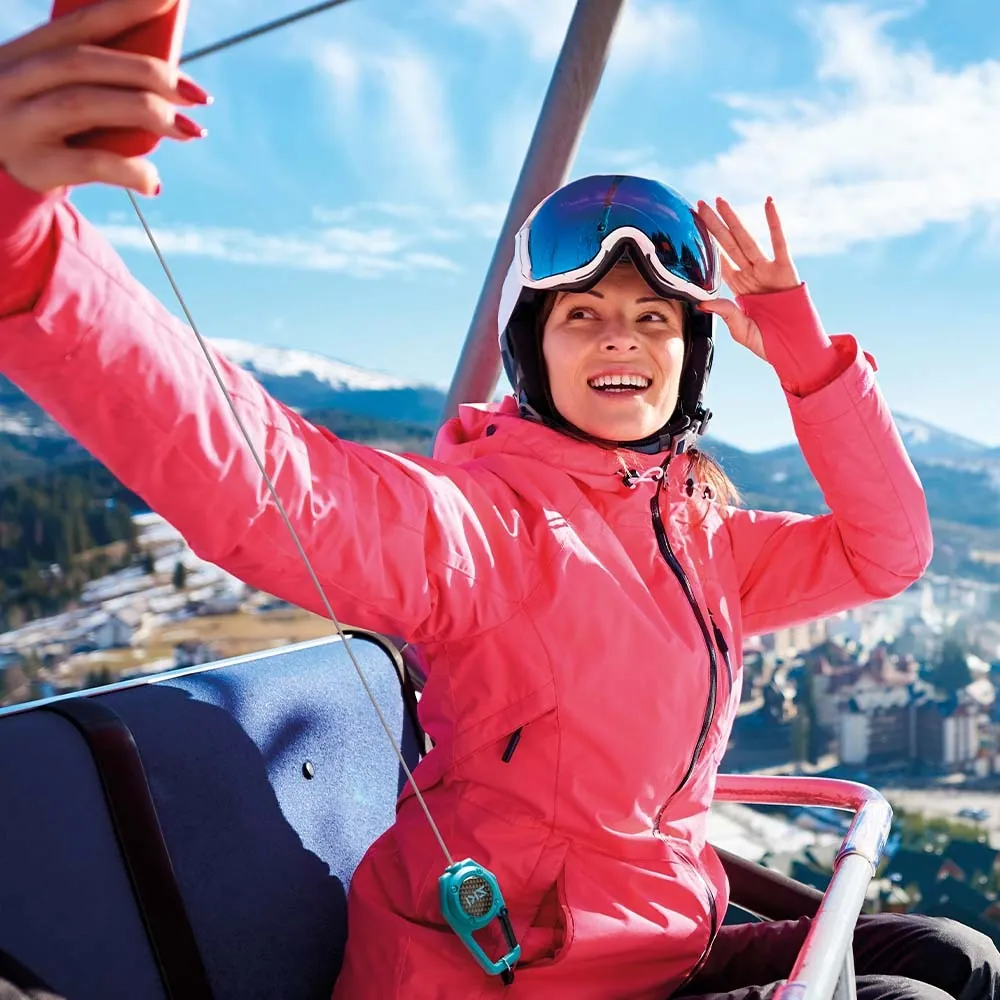 Porta Cellulare Antifurto personalizzabile ML1088 ragazza vacanza sicurezza sci alpinismo