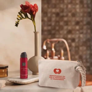 Gadget fiera personalizzati che lasciano il segno: la combo Beauty Case in Cotone + Doccia Schiuma RITUALS che trasforma il tuo brand in un’esperienza