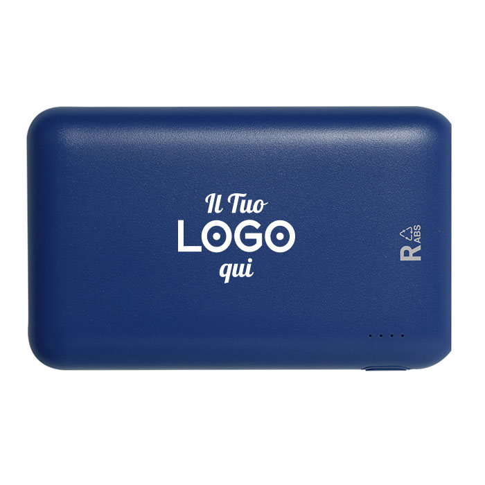 Power Bank personalizzabile con logo in ABS riciclato da 5.000 mAh Power Bank personalizzabile con logo in ABS riciclato da 5.000 mAh