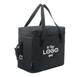 Borsa frigo in poliestere 600D RPET personalizzabile con logo