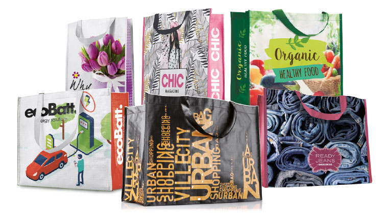 borse TNT laminato grandi dimensioni personalizzabili con logo