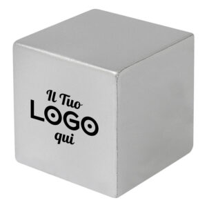 Cubo antistress metallizzato personalizzabile con logo