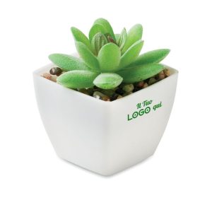 Mini pianta grassa artificiale personalizzabile con logo