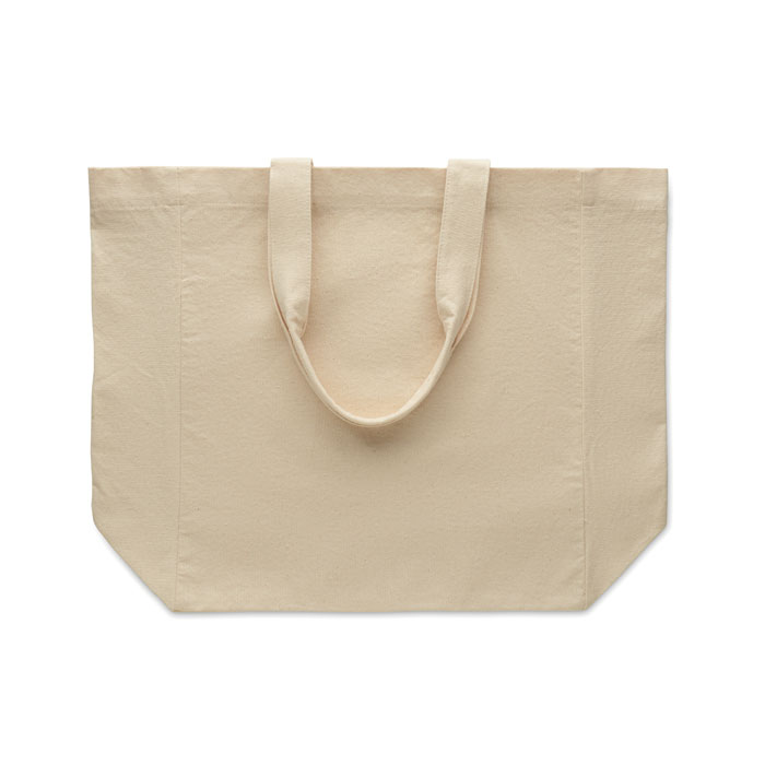 Ampia shopper in cotone personalizzabile con logo - immagine 2