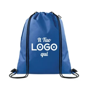 Sacca personalizzabile con tasca laterale con zip e fodera