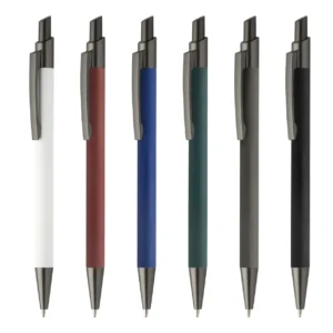 penna personalizzabile in alluminio riciclato con fusto gommato