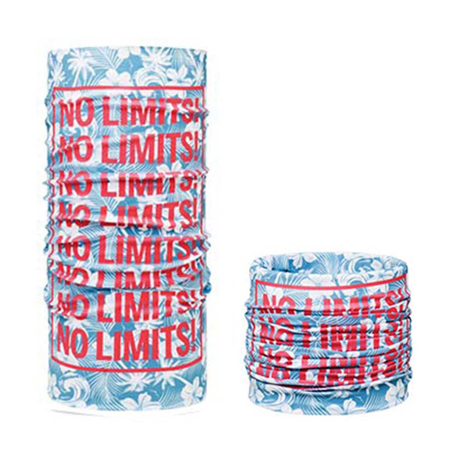 Scaldacollo in RPET con stampa multicolore a tutta superficie. Produzione Europa