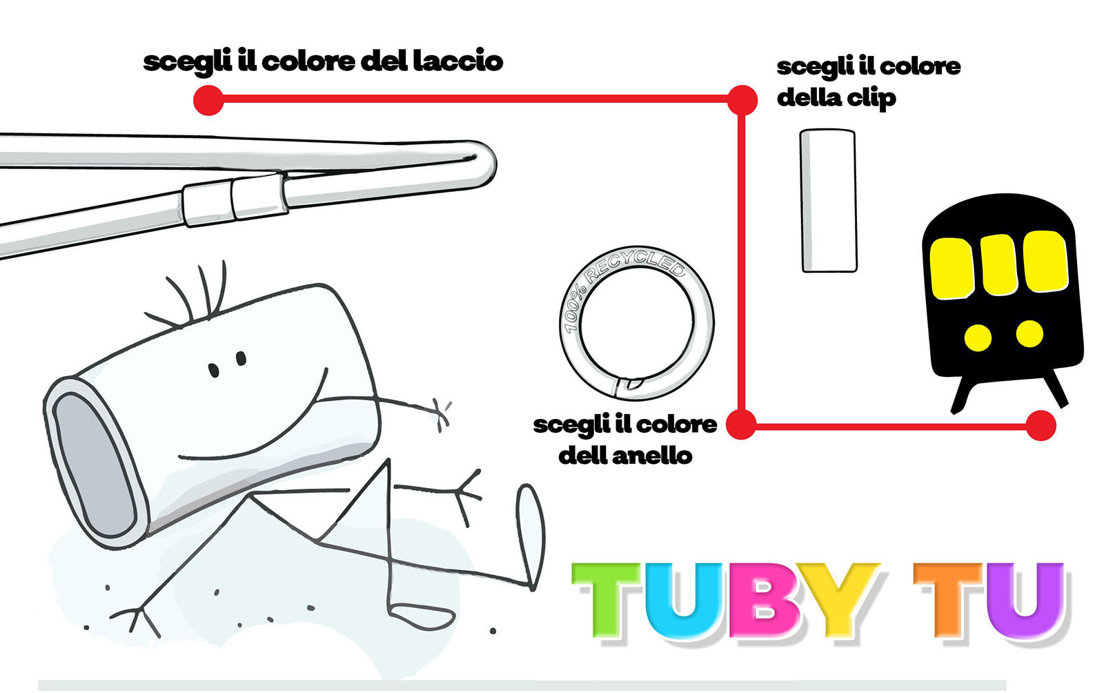 TUBY TU lanyard da collo personalizzazione