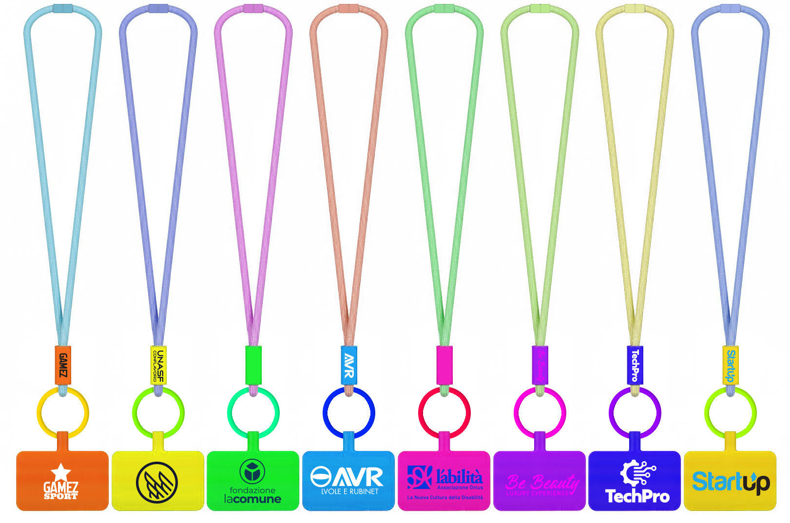 TUBY TU lanyard da collo esempi con logo aziendale