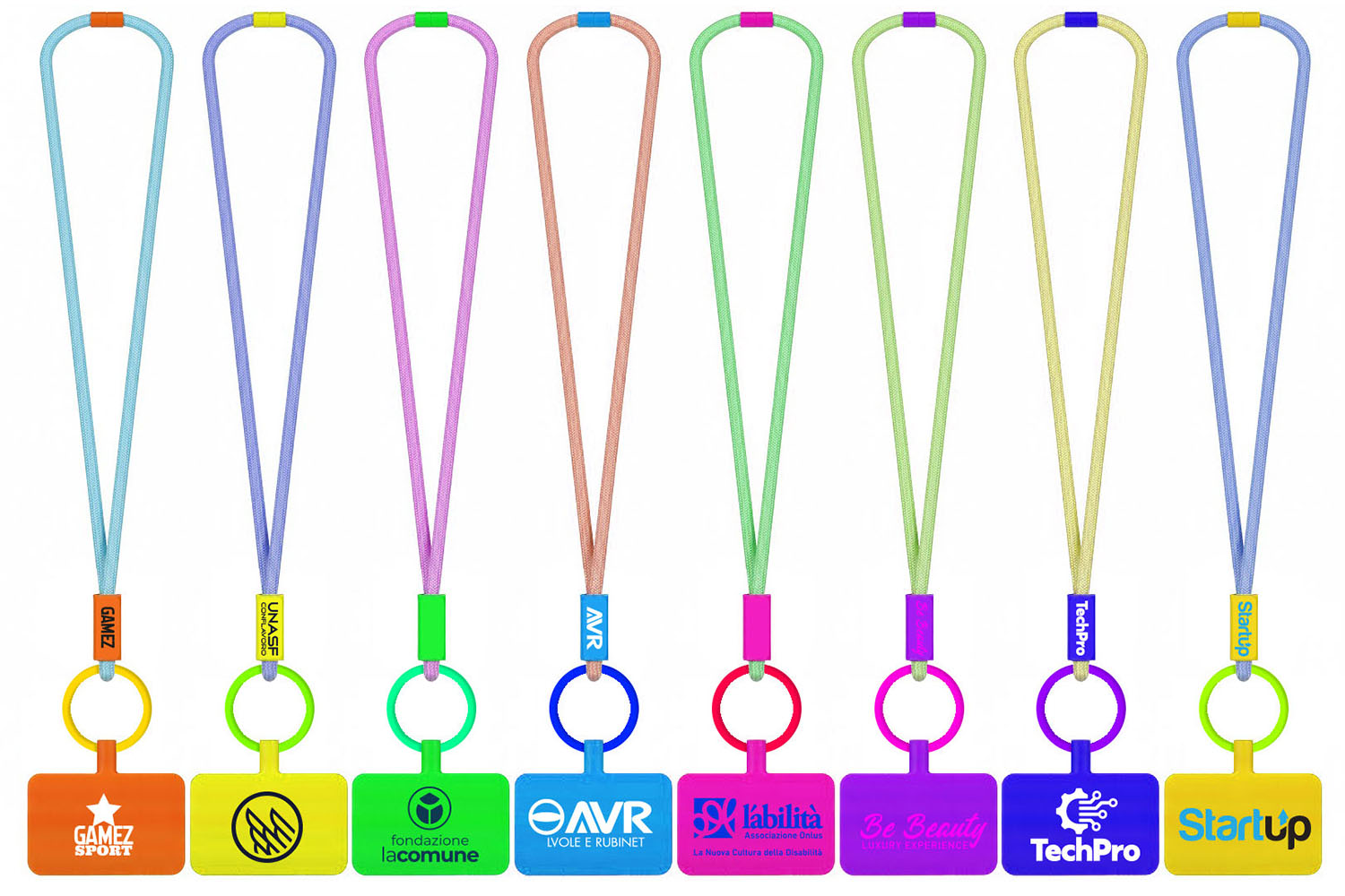 TUBY TU lanyar da collo esempi con logo aziendale