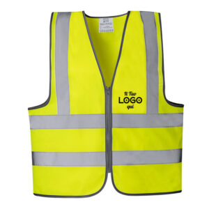 Gilet rifrangente ad alta visibilità omologato personalizzabile con logo