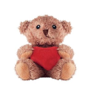 Orsetto di peluche con cuore personalizzabile con logo