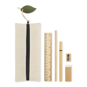 Astuccio in iuta personalizzabile con cancelleria