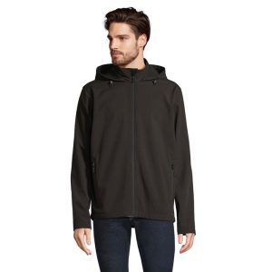 Felpa softshell da uomo con cappuccio personalizzabile