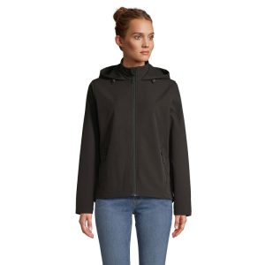Felpa softshell da donna con cappuccio personalizzabile