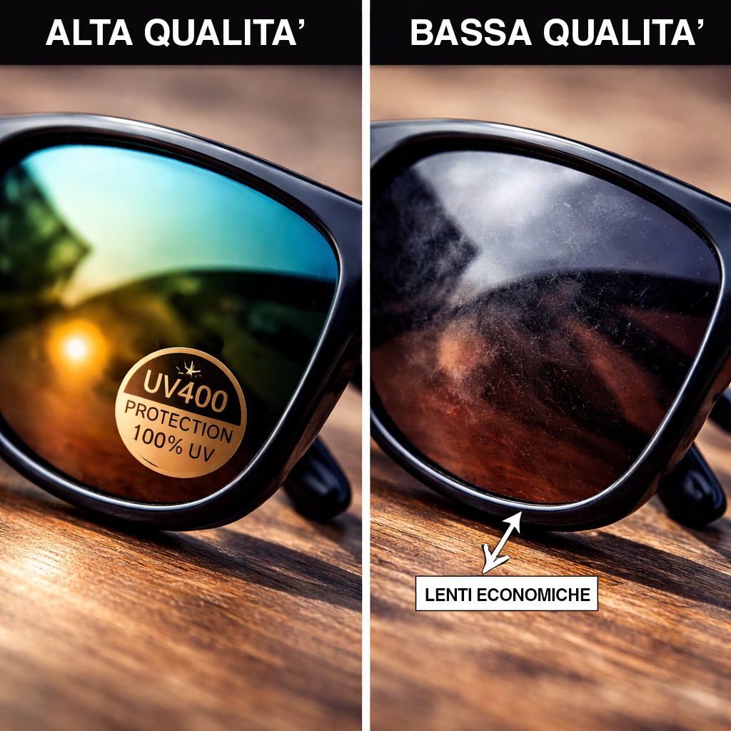 qualità delle lenti negli occhiali da sole personalizzati