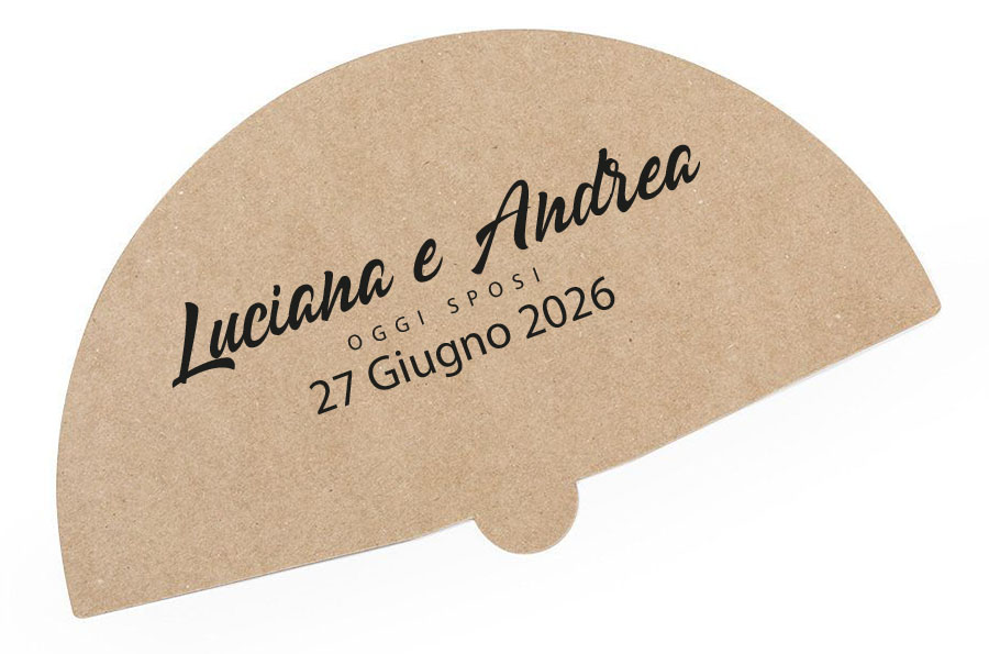ventagli carta personalizzabili matrimonio nome sposi regalo economico