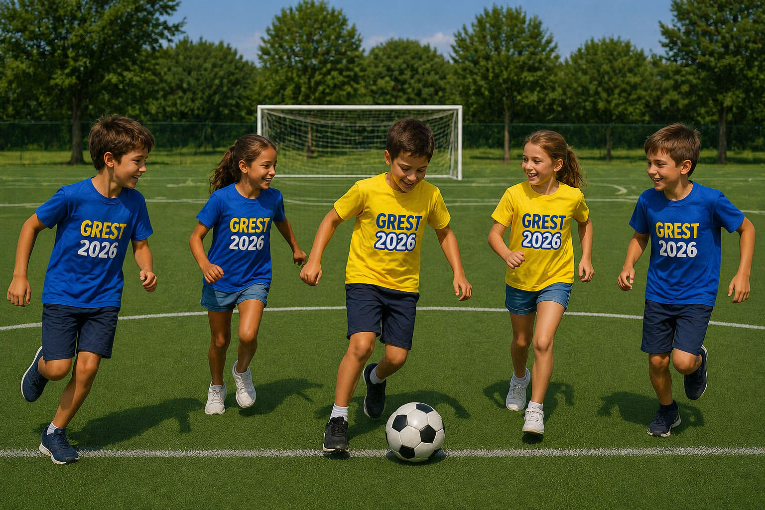 GREST 2026 squadra di calcio con magliette personalizzate con LOGO