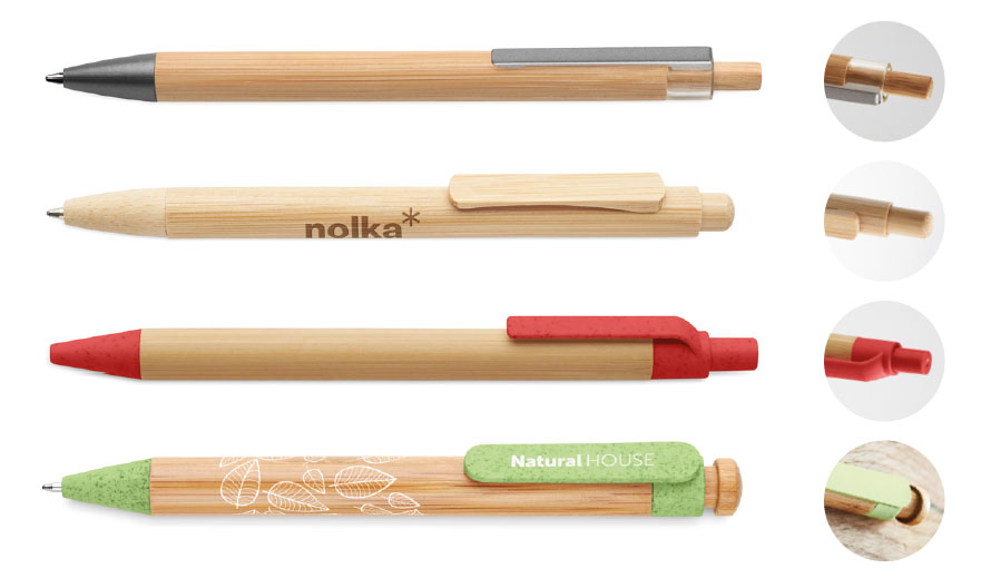 penne legno bamboo personalizzate logo