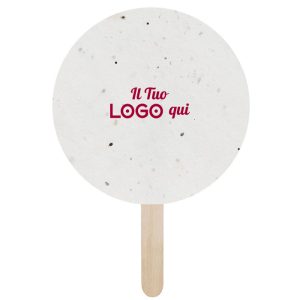 Ventaglio ecologico piantabile in carta con semi personalizzabile con logo