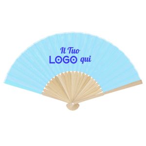 Ventaglio con struttura in solido bambù personalizzabile con logo