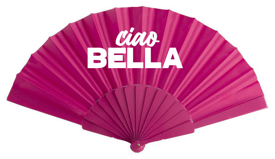 ventagli personalizzati con scritta grande a centro