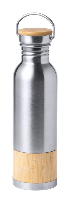Borraccia da 750ml in acciaio e legno personalizzabile con logo