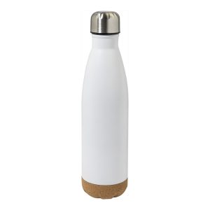 Borraccia termica da 750ml personalizzabile con logo in acciaio con base in sughero