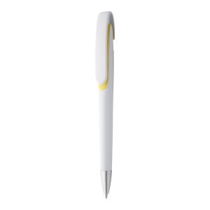 Penna in plastica bianca particolari colorati personalizzabile con logo